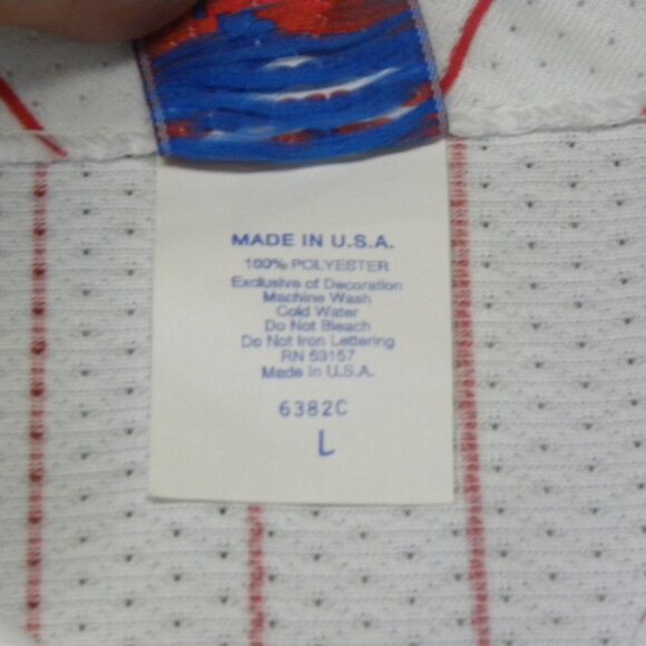 VINTAGE RARE MAJESTIC ANAHEIM ANGELS PINSTRIPE BASEBALL JERSEY IN SIZE L - Picture 5 of 10